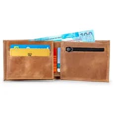 Carteira Masculina Luxo Couro Legítimo bovino Com Porta Moedas/cnh/cédulas