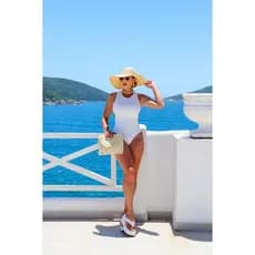 Body Feminino Anarruga Alça Cruzada Moda Verão Blogueira Maiô
