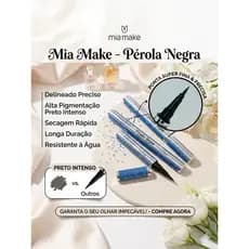 caneta delineadora preta pérola negra miamake