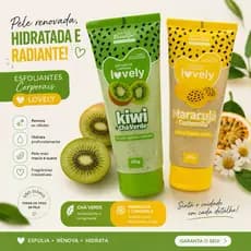 Esfoliante Corporal Face Beautiful Lovely 200g Kiwi ou Maracujá Hidrata e Renova a Pele