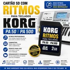 CARTÃO SD COM RITMOS PARA TECLADOS KORG PA50/60/80/500 ATUALIZADOS!