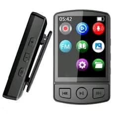 MP3 player BT5.0 Sports Music Player com clipe com tela colorida 1,5 polegada, suporta até 32 para registro voz