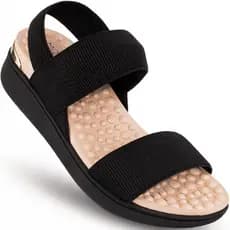 Sandália Modare Ortopédica Ultraconforto Massageadora Original Preto 7151-102