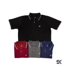 Kit 5 Camisas Polo Tamanho Grande Plus Size e P ao GG Malha 100% Algodão