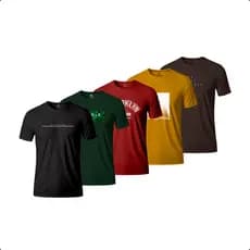 Kit 5 camisetas masculina p ao gg com ld(LEVES DEFEITOS)
