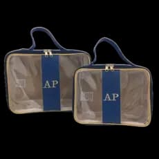 Kit 2 Organizadores Personalizados Bordados Viagem Maquiagem