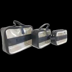 Kit 3 Necessaires Transparente Personalizadas P M G Bordada