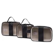 Kit 3 Necessaires Transparente P M G Organizadora Viagem