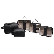 Kit 5 Necessaires Organizadoras Transparente Maletas P M G Viagem
