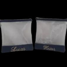 Kit 2 Saquinhos Transparentes Personalizados Maternidade Bebê