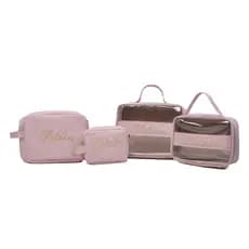 Kit Bolsa Maternidade Personalizada 4 Peças Bebê Mamãe Bordada