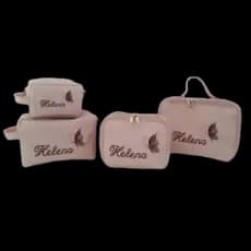 Kit Maternidade Personalizado Bordado Maletas Necessaires Viagem