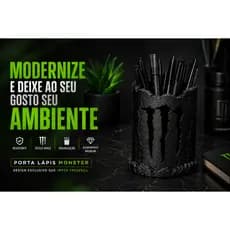 Porta Lápis Monster Organizador de Mesa Estilo Gamer Decoração Escritório Alta Qualidade | Resistente e Moderno