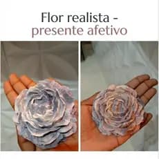 Kit 2 Flor artificial em Gesso - Presente romântico, decoração de casamento, dia da mães