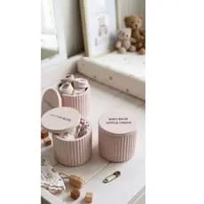Kit 3 Potes Decorativos Minimalistas - com Tampa - Porta Joias, xuxinhas, presilhas e Organizador Multiuso