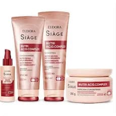 Siàge Nutri Ácid Complex Shampoo 250ml + Condicionador 200g + máscara e óleo em creme ou Hair plastia