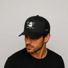 Boné Trucker Super Patos Telinha Aba Curva Hóquei