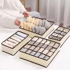 Conjunto de divisórias para gavetas do guarda roupas