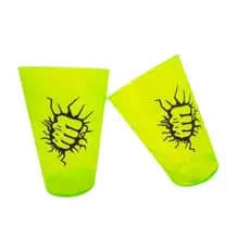 Kit 10 Copos Infantis Hulk Lembrancinhas Festas 450ml Verde