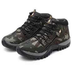 Bota Camuflada Militar Coturno Adventure Segurança Mac Shoe Adulto e infantil