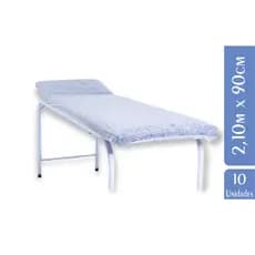 Lençol Descartável com Elástico 2,00m x 0,90cm - 10 Unidades - Branco