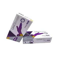 LUVA DESCARTÁVEL UNIGLOVES LATEX C/ PO PURPLE 100UNID CA 45137