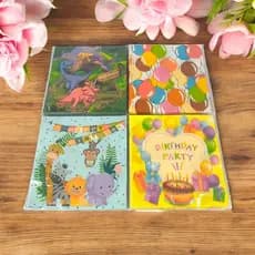 Kit 20 Guardanapos De Papel Para Lancheira Temático De Festa Divertida Aniversário Chá de Bebê