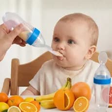 Colher Mamadeira Dosadora Silicone Papinha Para Bebê Amamentação Criança Introdução Alimentar