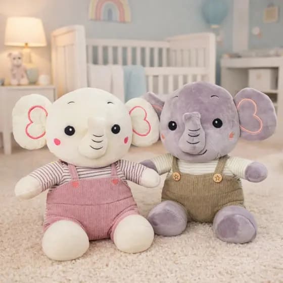 Elefante de Pelúcia Bebê com Macacão: O Primeiro Melhor Amigo e Naninha Perfeita