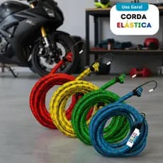 Kit com 2/4/8 ou 12 Cordas Elásticas Reforçadas para Fixação de Carga, Moto, Bike, Bagagem, Lonas, com Alta Elasticidade
