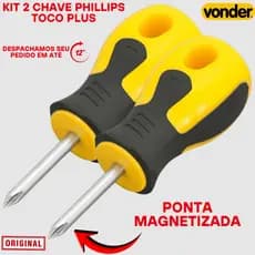 Oferta Chave Phillips Toco/Pequena/Curta Vonder PLUS Original Profissional com Ponta Magnética