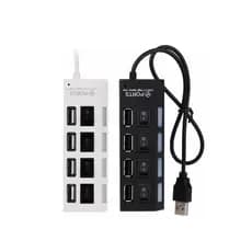 Hub Usb 4 Portas Com Botão Para Ligar E Desligar Cada Porta