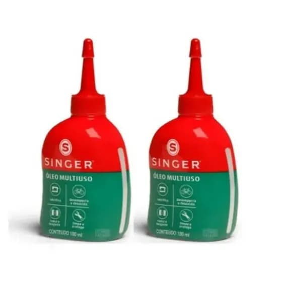 Óleo Lubrificante Singer Máquina Costura 2 Unidades - 100ml Cada