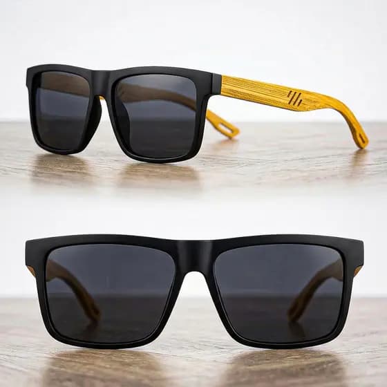 Óculos de Sol Masculino Fake Bambu Moderno Várias Cores Preço Valor Promocional