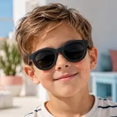 Óculos de Sol Infantil Unissex Redondo Ilook Para Passeios UV400 Leve Seguro e Moderno
