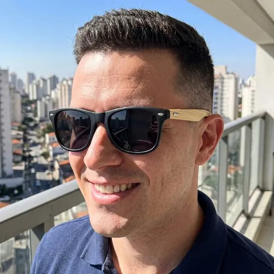 Óculos de Sol Masculino Ilook Esportivo Polarizado UV400 Confortável Flexível Haste Bambu Natural