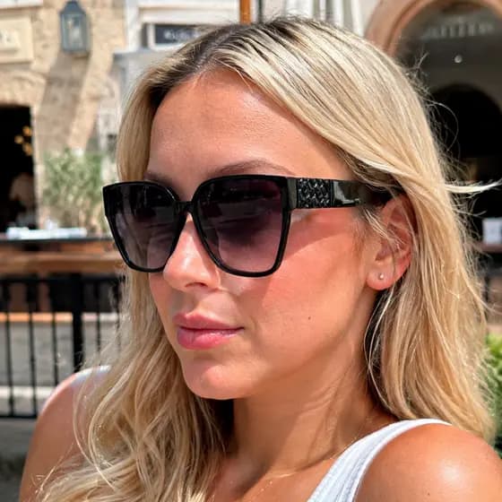 Óculos de Sol Feminino Gatinho Ilook Casual Elegante Preto Proteção UV400