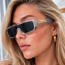 Óculos de Sol Feminino Ilook Futurista Preto com Proteção UV400