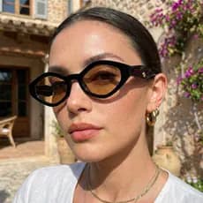 Óculos de Sol Feminino Ilook Geométrico Fashionista Dia a Dia Preto Lentes UV400
