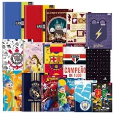 Caderno Universitário Brochura 80 Folhas Costurado Capa Dura