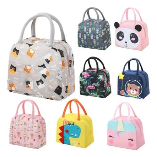 Bolsa Térmica Lancheira para Marmita Isolamento Térmico Impermeável com Alça Feminina e Infantil