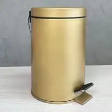 Cesto de Lixo Lixeira Dourada Ouro Fosco 3 Litros Cozinha Banheiro Escritorio Casa Golden