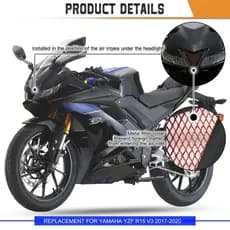 Tampa Frontal Capa Entrada de Ar para Moto Yamaha YZF R15 V3 Acessórios Protetor Estética Carenagem