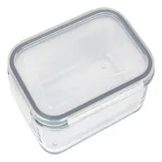 Pote de vidro hermetico para alimentos com tampa plastica 1040ml