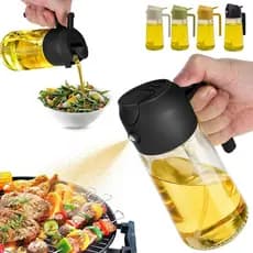 Spray Dosador Borrifador  2 em 1 Para Azeite Óleo Vinagre  Vidro Modelo Galheteiro Cozinha