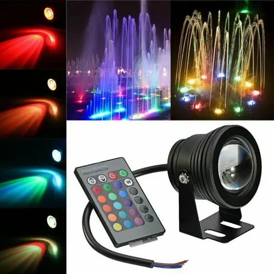 Holofote De Claro Led Rgb À Prova D 'Água Para Jardim / Gramado Subaquática 12v 110v 10w