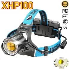 Super XHP100 Poderoso Farol Recarregável Cabeça Lanterna De Alta Potência Lâmpadas Zoom Tocha Caminhadas Ao Ar Livre Luz