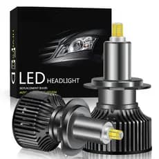 2 Pçs D4S D3S D2S H7 Led Lâmpadas Do Farol Carro 60000LM Luzes Hir2 Turbo Bi Para Lente Projetor Lâmpada De Nevoeiro Aut