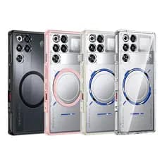 Para Nubia Red Magic 11 Pro Plus Caso ELVEV Resistente PC + TPU Macio Fosco Claro Durável Sucção Capa Traseira