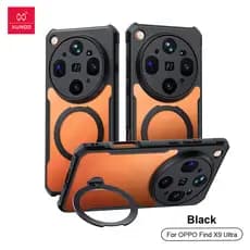 Para OPPO Encontrar X9 ultra Caso XUNDD Qualidade Duro PC + TPU Macio Anti-Impressão Digital Anel Traseiro Sucção Telefo